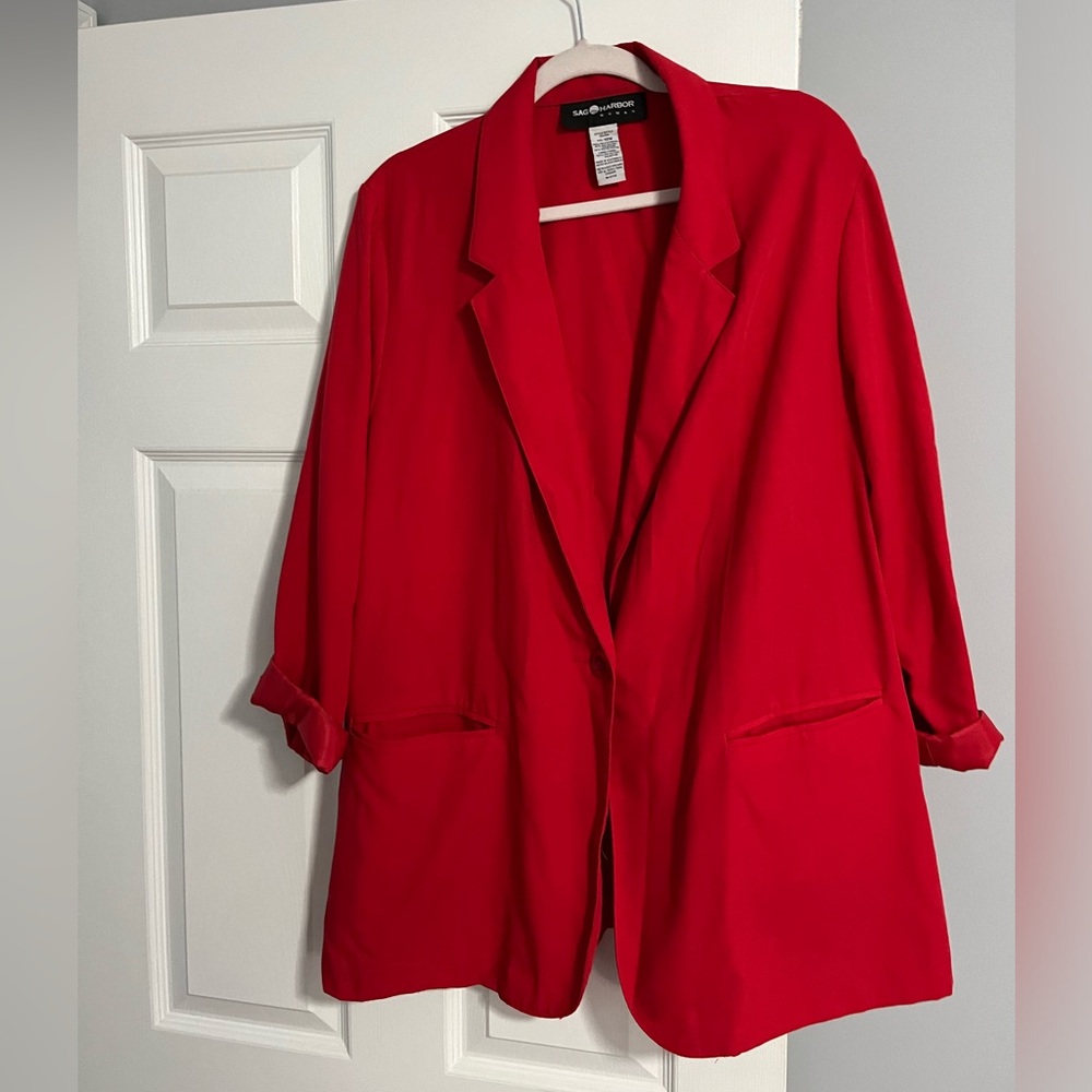 Fiery red blazer